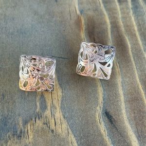 Sterling Silver Square Earrings